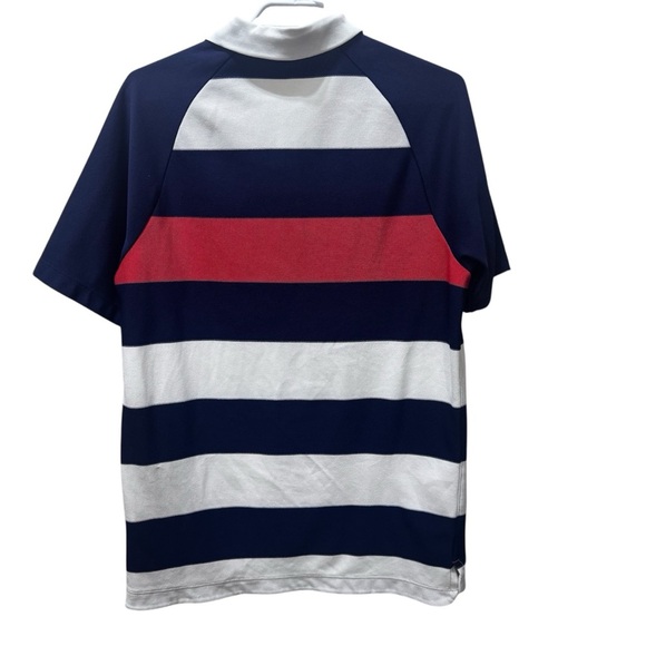 Nike golf polo multicolour men’s XL collared striped navy blue white red DriFit - Picture 3 of 4